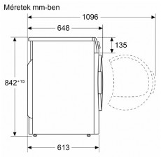 Bosch WTH85293BY hőszivattyús kondenzációs szárítógép Háztartás / Otthon / Kültér - Mosógép / szárítógép - Szárítógép - 502753