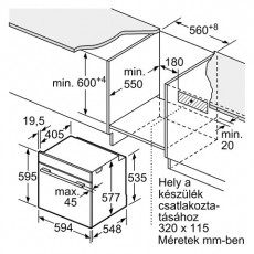 Bosch HBG7321B1 S&Uuml;TŐ BE&Eacute;P&Iacute;THETŐ Konyhai term&eacute;kek - S&uuml;tő-főzőlap, tűzhely (be&eacute;p&iacute;thető) - S&uuml;tő (be&eacute;p&iacute;thető) - 502824