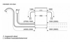 Bosch SPU4HMS10E MOSOGATÓGÉP BEÉPÍTHETŐ 10 TERÍTÉK ALÁÉPÍTHETŐ Konyhai termékek - Mosogatógép - Normál (60cm) beépíthető mosogatógép - 502821