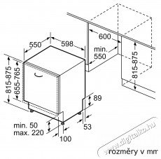 Bosch SMH4EVX08E Serie 4 Konyhai termékek - Mosogatógép - Normál (60cm) beépíthető mosogatógép - 504337
