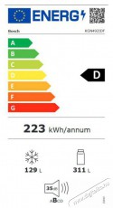 Bosch KGN492IDF Kombinált hűtőszekrény, No Frost, 440 l , M: 203 cm, TouchControl LED kijelző, LED világítás, VitaFresh XXL, D energiaosztály, Ezüst  Konyhai termékek - Hűtő, fagyasztó (szabadonálló) - Alulfagyasztós kombinált hűtő - 494379