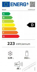 Bosch KGN492LDF alulfagyasztós kombinált hűtőszekrény, inox, 203 cm, 70 cm széles, 311/129 l, NoFrost, VitaFresh, gyorsfagyasztás, gyorshűtés Konyhai termékek - Hűtő, fagyasztó (szabadonálló) - Alulfagyasztós kombinált hűtő - 494380