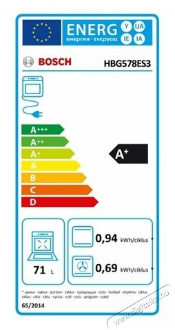 Bosch HBG578ES3 be&eacute;p&iacute;thető inox s&uuml;tő Konyhai term&eacute;kek - S&uuml;tő-főzőlap, tűzhely (be&eacute;p&iacute;thető) - S&uuml;tő (be&eacute;p&iacute;thető) - 507103