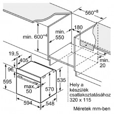 Bosch HQG572EB3 beépíthető fekete sütő Konyhai termékek - Sütő-főzőlap, tűzhely (beépíthető) - Sütő (beépíthető) - 507104