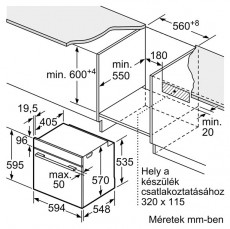 Bosch HQG572EB3 beépíthető fekete sütő Konyhai termékek - Sütő-főzőlap, tűzhely (beépíthető) - Sütő (beépíthető) - 507104