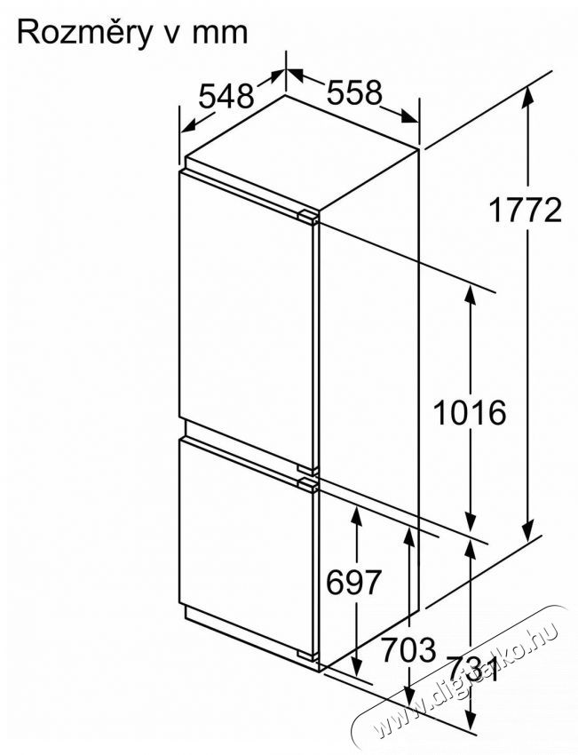 Bosch KIN86ADB0 Serie 6 Konyhai term&eacute;kek - Hűtő, fagyaszt&oacute; (be&eacute;p&iacute;thető) - Alulfagyaszt&oacute;s kombin&aacute;lt hűtő - 509584