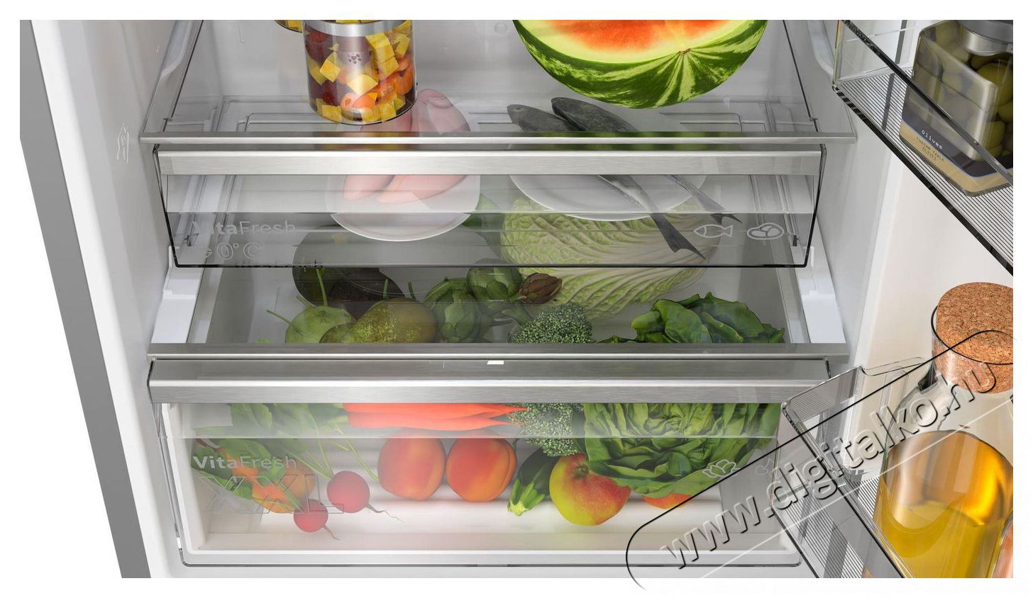 Bosch KGN49AICT Serie 6 Konyhai term&eacute;kek - Hűtő, fagyaszt&oacute; (szabadon&aacute;ll&oacute;) - Alulfagyaszt&oacute;s kombin&aacute;lt hűtő - 509431