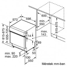 Bosch SMI4HTS00E programok száma: 6, beépíthető, 13 terítékes mosogatógép (Használt - B) Konyhai termékek - Mosogatógép - Normál (60cm) szabadonálló mosogatógép - 514062