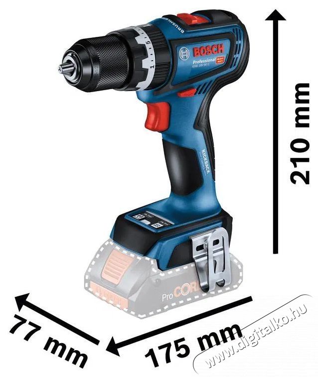 Bosch Professional GSB 18V-90 C 2x 4Ah, 0.601.9K6.104 H&aacute;ztart&aacute;s / Otthon / K&uuml;lt&eacute;r - Szersz&aacute;m - F&uacute;r&oacute; / f&uacute;r&oacute;kalap&aacute;cs - 518578