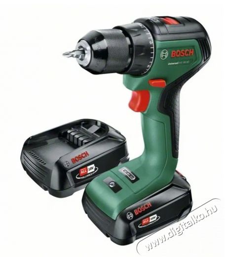 Bosch UniversalDrill 18V-55 (2x 2,0 Ah) + AL18V-20 Háztartás / Otthon / Kültér - Szerszám - Fúró / fúrókalapács - 518586