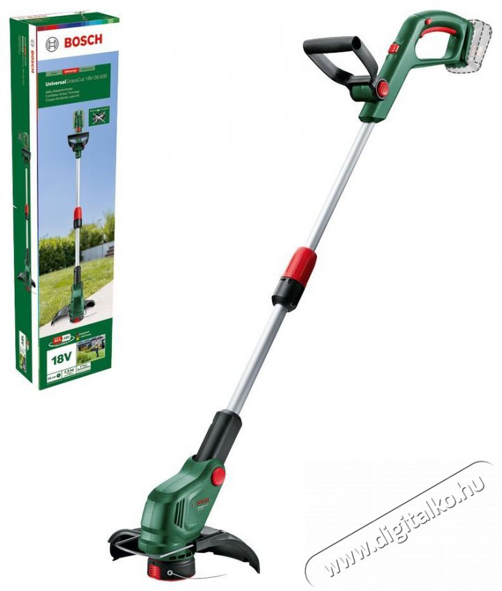 Bosch UniversalGrassCut 18V-26-500 0.600.8C1. F01 akku n&eacute;lk&uuml;l motoros szeg&eacute;lyny&iacute;r&oacute; H&aacute;ztart&aacute;s / Otthon / K&uuml;lt&eacute;r - K&uuml;lt&eacute;r / kerti term&eacute;k / grill - Motoros fűkasza / szeg&eacute;lyny&iacute;r&oacute; - 523134