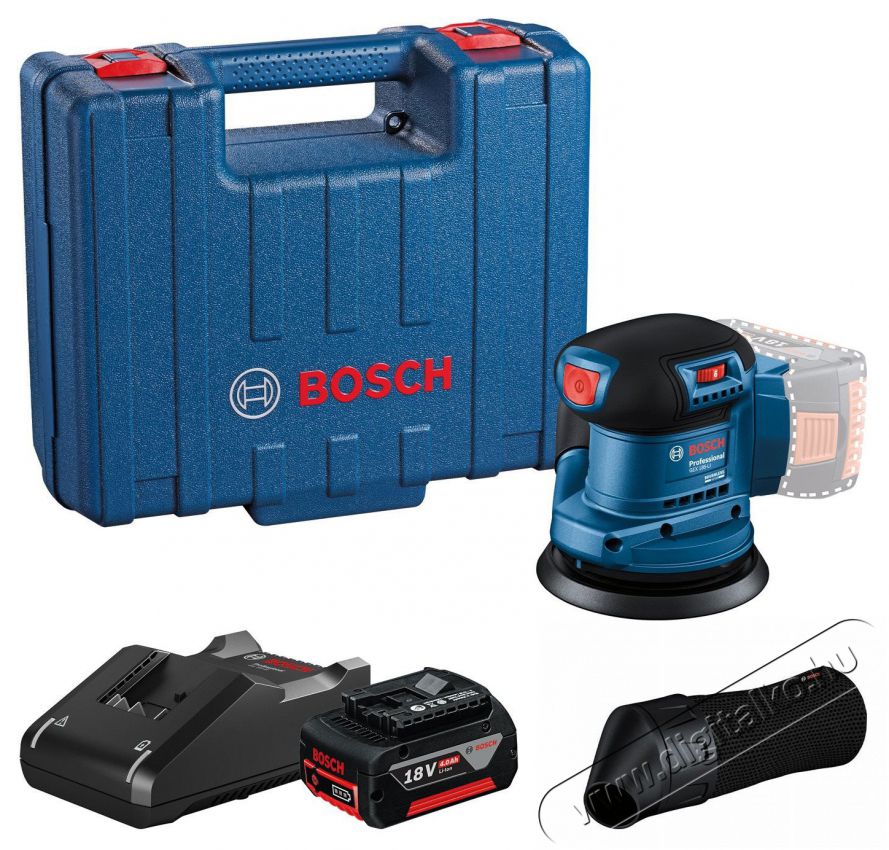 Bosch GEX 185-Li 18V 1x4Ah + porzs&aacute;k, tokkal csiszol&oacute; g&eacute;p H&aacute;ztart&aacute;s / Otthon / K&uuml;lt&eacute;r - Szersz&aacute;m - Csiszol&oacute; g&eacute;p - 523111