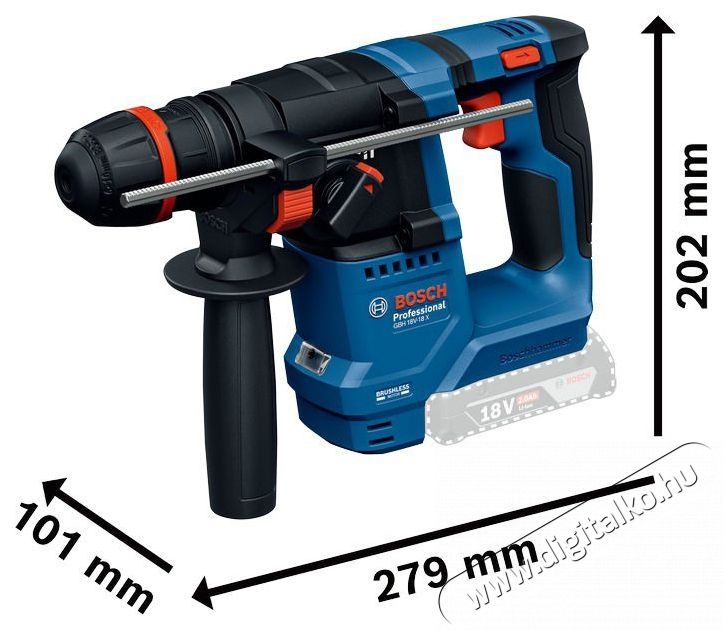 Bosch Professional AKU GBH 18V-18 X Solo, 0.611.927.100 (AKU n&eacute;lk&uuml;l)  f&uacute;r&oacute;kalap&aacute;cs H&aacute;ztart&aacute;s / Otthon / K&uuml;lt&eacute;r - Szersz&aacute;m - F&uacute;r&oacute; / f&uacute;r&oacute;kalap&aacute;cs - 523120