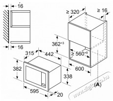 Bosch BFL623MS3 Serie 2 Mikrohull&aacute;m&uacute; s&uuml;tő Konyhai term&eacute;kek - Mikrohull&aacute;m&uacute; s&uuml;tő - Mikrohull&aacute;m&uacute; s&uuml;tő (be&eacute;p&iacute;thető) - 527051