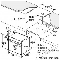 Bosch HRG272EB3 Serie 4 Sütő (beépíthető) Konyhai termékek - Sütő-főzőlap, tűzhely (beépíthető) - Sütő (beépíthető) - 527054