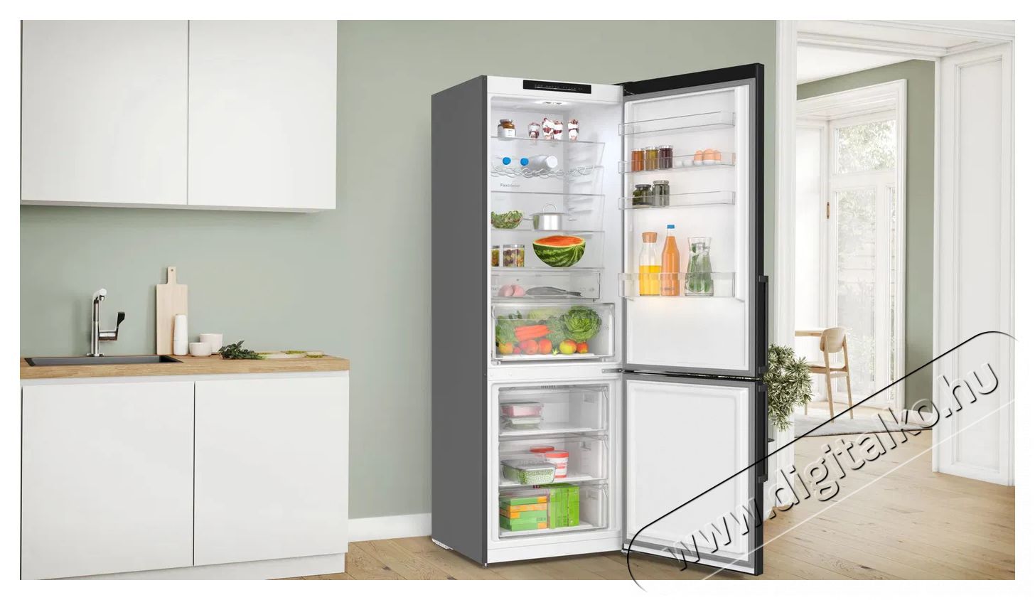 Bosch KGN49VXDT Szabadon&aacute;ll&oacute; alulfagyaszt&oacute;s kombin&aacute;lt hűtő Konyhai term&eacute;kek - Hűtő, fagyaszt&oacute; (szabadon&aacute;ll&oacute;) - Alulfagyaszt&oacute;s kombin&aacute;lt hűtő - 527049