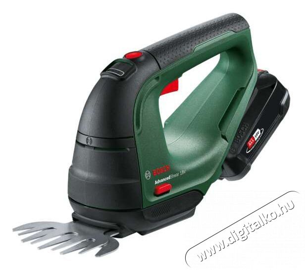 Bosch AdvancedShear 18 V, 1x 2,0 Ah s&ouml;v&eacute;ny / k&eacute;zi fű &eacute;s lomb v&aacute;g&oacute; H&aacute;ztart&aacute;s / Otthon / K&uuml;lt&eacute;r - K&uuml;lt&eacute;r / kerti term&eacute;k / grill - S&ouml;v&eacute;ny / k&eacute;zi fű &eacute;s lomb v&aacute;g&oacute; - 523103