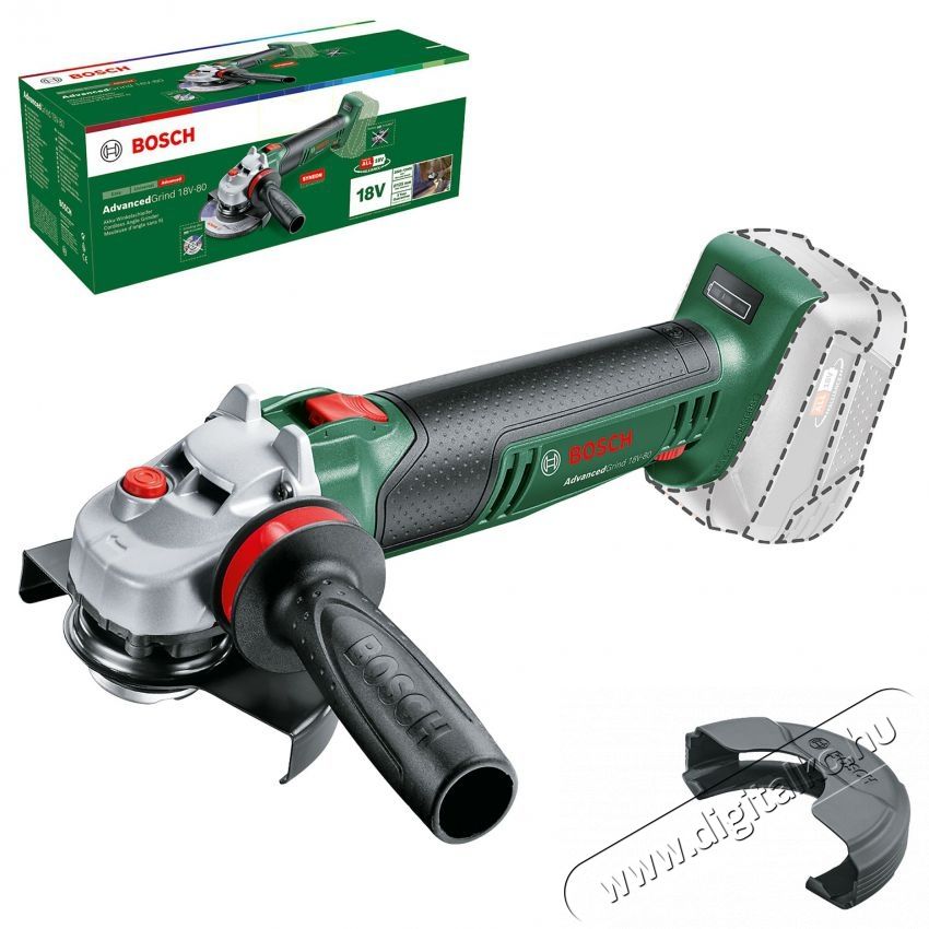 Bosch AdvancedGrind 18V-80 (125 mm, akku &eacute;s t&ouml;ltő n&eacute;lk&uuml;l, kartondoboz), 0.603.3E5.100 H&aacute;ztart&aacute;s / Otthon / K&uuml;lt&eacute;r - Szersz&aacute;m - Csiszol&oacute; g&eacute;p - 518535
