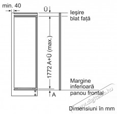 Bosch KIL82VFE0, Be&eacute;p&iacute;thető egyajt&oacute;s hűtőszekr&eacute;ny, 280 l, E energiaoszt&aacute;ly, Megford&iacute;that&oacute; ajt&oacute;, M 177,2 cm Konyhai term&eacute;kek - Hűtő, fagyaszt&oacute; (be&eacute;p&iacute;thető) - Egyajt&oacute;s hűtő - 533046