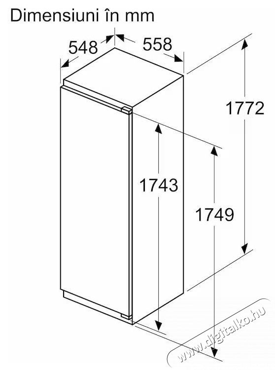 Bosch KIL82VFE0, Be&eacute;p&iacute;thető egyajt&oacute;s hűtőszekr&eacute;ny, 280 l, E energiaoszt&aacute;ly, Megford&iacute;that&oacute; ajt&oacute;, M 177,2 cm Konyhai term&eacute;kek - Hűtő, fagyaszt&oacute; (be&eacute;p&iacute;thető) - Egyajt&oacute;s hűtő - 533046