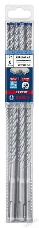Bosch 10 db-os Expert SDS Plus-7X 2608900169 f&uacute;r&oacute;sz&aacute;r k&eacute;szlet, 8 x 200 x 265 mm H&aacute;ztart&aacute;s / Otthon / K&uuml;lt&eacute;r - Szersz&aacute;m - Kieg&eacute;sz&iacute;tő, tartoz&eacute;k - 535043