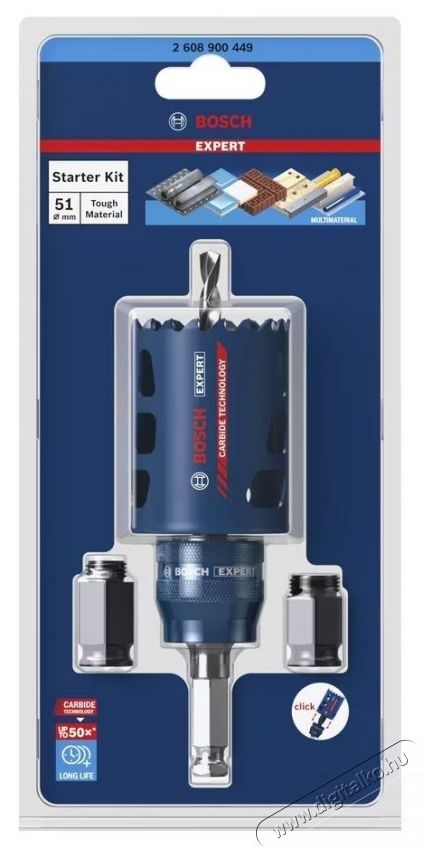Bosch Expert sz&iacute;v&oacute;s anyag&uacute; magf&uacute;r&oacute;sz&aacute;r 2608900449, 51 mm + teljes&iacute;tm&eacute;nyv&aacute;lt&oacute; adapter H&aacute;ztart&aacute;s / Otthon / K&uuml;lt&eacute;r - Szersz&aacute;m - Csavarh&uacute;z&oacute; / kulcs / f&uacute;r&oacute; / szersz&aacute;m k&eacute;szlet - 535049