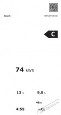 Bosch SMS4HTW16E mosogat&oacute;g&eacute;p, 60 cm, Feh&eacute;r Konyhai term&eacute;kek - Mosogat&oacute;g&eacute;p - Norm&aacute;l (60cm) be&eacute;p&iacute;thető mosogat&oacute;g&eacute;p - 534927