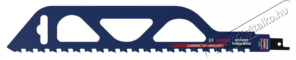 Bosch Dugatty&uacute;s fűr&eacute;szlap Expert Hollow Brick S 1243 HM 2608900417, 12,7 mm-es fogt&aacute;vols&aacute;g, 300 mm hossz&uacute; H&aacute;ztart&aacute;s / Otthon / K&uuml;lt&eacute;r - Szersz&aacute;m - K&ouml;r / dekop&iacute;r / sz&uacute;r&oacute; fűr&eacute;sz - 535028