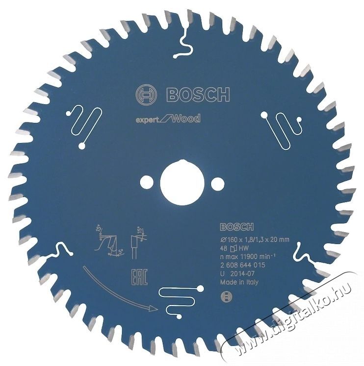 Bosch Expert for Wood k&ouml;rfűr&eacute;szlap 2608644022, 165x20 m&eacute;ret, 24 fog H&aacute;ztart&aacute;s / Otthon / K&uuml;lt&eacute;r - Szersz&aacute;m - Egy&eacute;b szersz&aacute;m - 535021