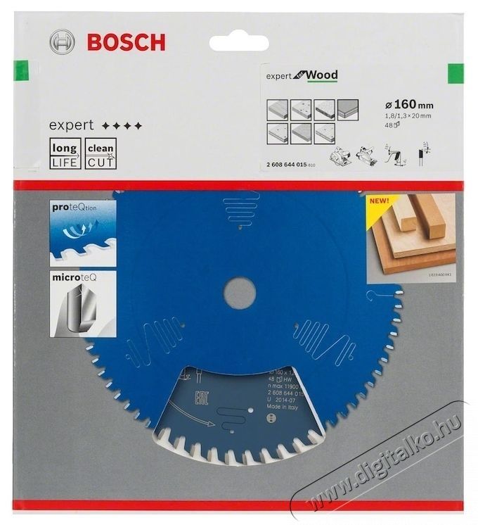 Bosch Expert for Wood k&ouml;rfűr&eacute;szlap 2608644022, 165x20 m&eacute;ret, 24 fog H&aacute;ztart&aacute;s / Otthon / K&uuml;lt&eacute;r - Szersz&aacute;m - Egy&eacute;b szersz&aacute;m - 535021