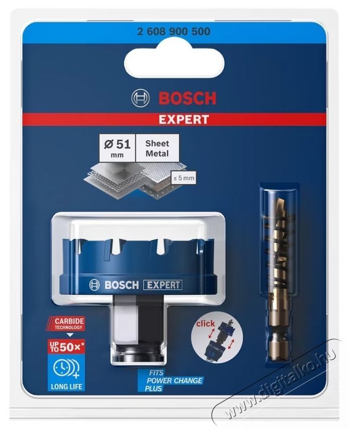 Bosch Expert SheetMetal 2608900500 mag, 51 mm &aacute;tm&eacute;rő H&aacute;ztart&aacute;s / Otthon / K&uuml;lt&eacute;r - Szersz&aacute;m - Csavarh&uacute;z&oacute; / kulcs / f&uacute;r&oacute; / szersz&aacute;m k&eacute;szlet - 535030