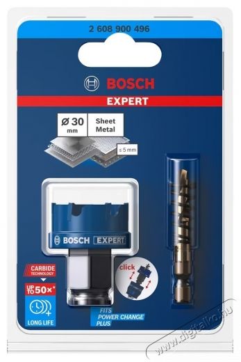 Bosch Magf&uacute;r&oacute;, Expert SheetMetal 2608900496-hoz, 30 mm &aacute;tm&eacute;rő H&aacute;ztart&aacute;s / Otthon / K&uuml;lt&eacute;r - Szersz&aacute;m - Csavarh&uacute;z&oacute; / kulcs / f&uacute;r&oacute; / szersz&aacute;m k&eacute;szlet - 535025