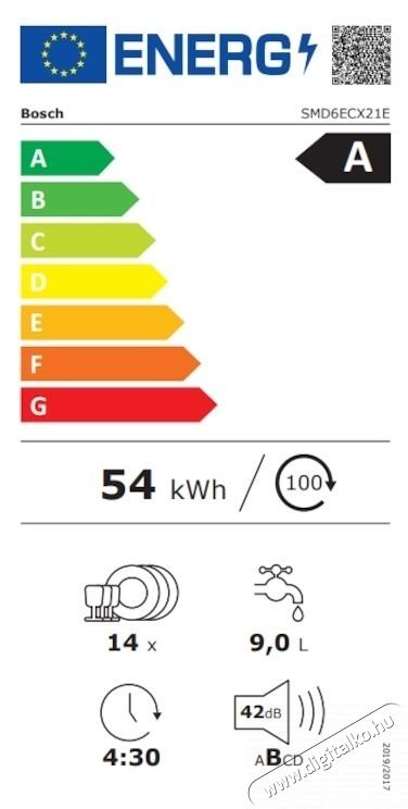Bosch SMD6ECX21E be&eacute;p&iacute;thető mosogat&oacute;g&eacute;p, 60 cm Konyhai term&eacute;kek - Mosogat&oacute;g&eacute;p - Norm&aacute;l (60cm) be&eacute;p&iacute;thető mosogat&oacute;g&eacute;p - 534919