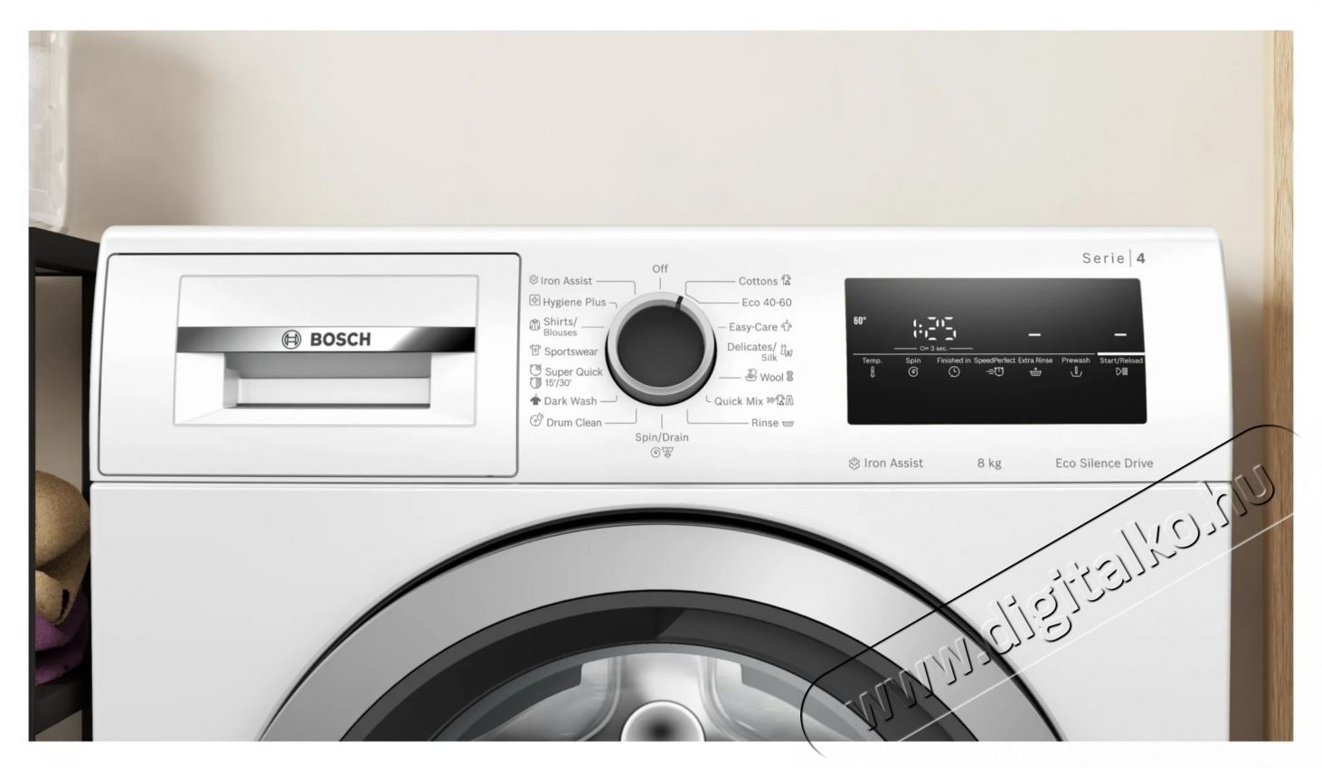 Bosch WAN24266BY Mos&oacute;g&eacute;p, 8 kg, 1200 RPM, Iron Assist, A energiaoszt&aacute;ly, EcoSilence Drive, Feh&eacute;r H&aacute;ztart&aacute;s / Otthon / K&uuml;lt&eacute;r - Mos&oacute;g&eacute;p / sz&aacute;r&iacute;t&oacute;g&eacute;p - El&ouml;lt&ouml;ltős norm&aacute;l (60cm-ig) mos&oacute;g&eacute;p - 536242