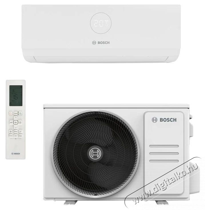 Bosch Climate 3000i Kl&iacute;ma, ECO m&oacute;d, LED kijelző, 24000 BTU, A ++ / A + energiaoszt&aacute;ly, Feh&eacute;r H&aacute;ztart&aacute;s / Otthon / K&uuml;lt&eacute;r - Ventil&aacute;tor / L&eacute;gkondicion&aacute;l&oacute; - Split kl&iacute;ma - 536201