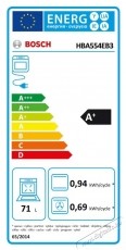 Bosch HBA554EB3 be&eacute;p&iacute;thető s&uuml;tő, 71l, Elektromos, Multifunkci&oacute;s, Grill, 7 funkci&oacute;, EcoClean+ hidrolitikus &ouml;ntiszt&iacute;t&aacute;s, A+ energiaoszt&aacute;ly, Fekete Konyhai term&eacute;kek - S&uuml;tő-főzőlap, tűzhely (be&eacute;p&iacute;thető) - S&uuml;tő (be&eacute;p&iacute;thető) - 537727