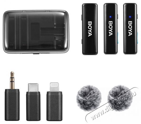 Boya BoyaLINK Fotó-Videó kiegészítők - Mikrofon - Csíptetős, fej és kitűző mikrofon - 524439