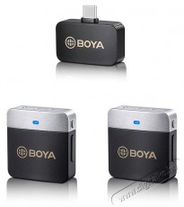 Boya BY-M1V4 USB-C Android okostelefon mikrofon, kétcsatornás Fotó-Videó kiegészítők - Mikrofon - Csíptetős, fej és kitűző mikrofon - 524444