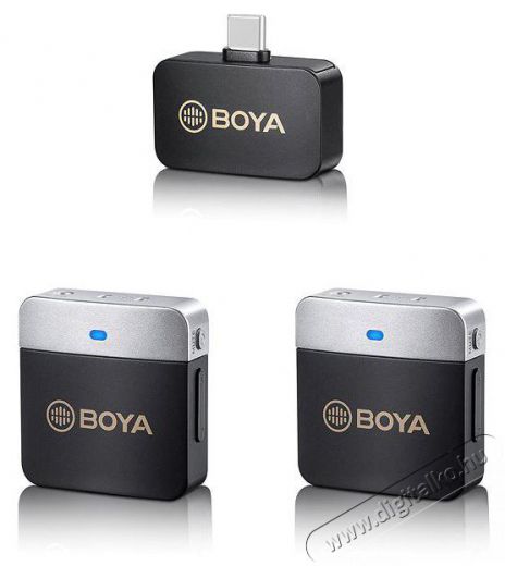 Boya BY-M1V4 USB-C Android okostelefon mikrofon, kétcsatornás Fotó-Videó kiegészítők - Mikrofon - Csíptetős, fej és kitűző mikrofon - 524444