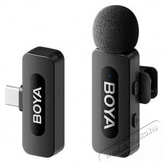 Boya BY-V10 V2.0 Android USB-C okostelefon és tablet mikrofon Fotó-Videó kiegészítők - Mikrofon - Csíptetős, fej és kitűző mikrofon - 524437