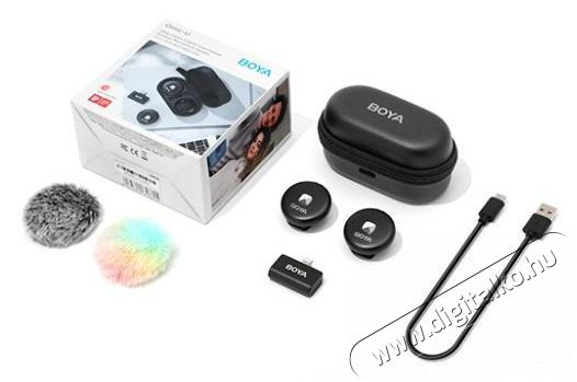 Boya Omic-D-B Fot&oacute;-Vide&oacute; kieg&eacute;sz&iacute;tők - Mikrofon - Cs&iacute;ptetős, fej &eacute;s kitűző mikrofon - 524448