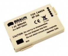 Braun Fotó Canon LP-E5 Helyettesítő Li-ion akkumulátor (1100mAh) Akkuk és töltők - Li-ion akkumulátor és töltő (utángyártott) - Akku - 262915