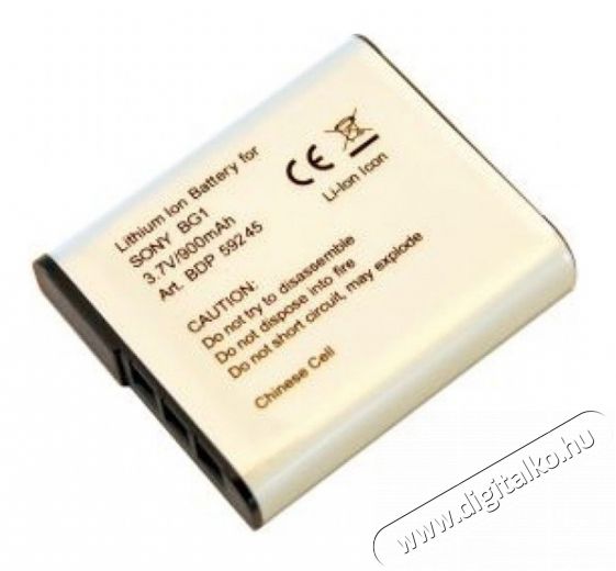 Braun Fotó Sony BK1 Helyettesítő Li-ion akkumulátor (970mAh) Akkuk és töltők - Li-ion akkumulátor és töltő (utángyártott) - Akku - 262918