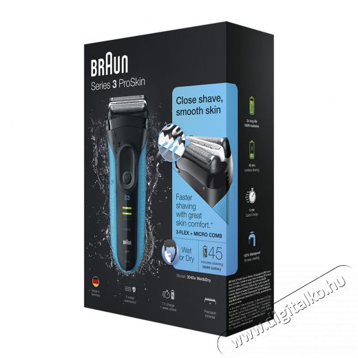 BRAUN 3 3045 WD Proskin rezgőkéses borotva Szépségápolás / Egészség - Szőrtelenítő / borotva - Férfi borotva - 327086