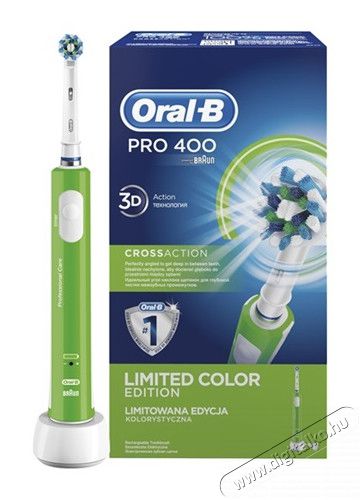 BRAUN Oral-B Pro 400 D16.513 elektromos fogkefe - zöld Szépségápolás / Egészség - Száj / fog ápolás - Elektromos fogkefe - 302998
