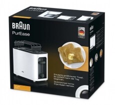BRAUN HT3010WH kenyérpirító - fehér Konyhai termékek - Konyhai kisgép (sütés / főzés / hűtés / ételkészítés) - Kenyérpirító - 353750