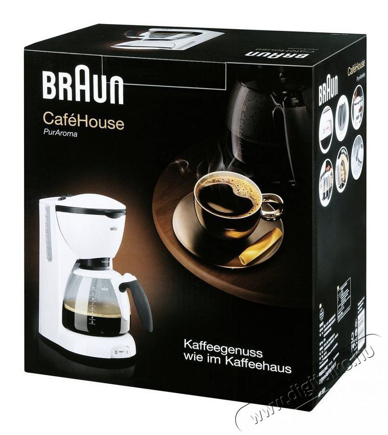 BRAUN KF520/1 WH Filteres kávéfőző - fehér Konyhai termékek - Kávéfőző / kávéörlő / kiegészítő - Filteres kávéfőző - 353757