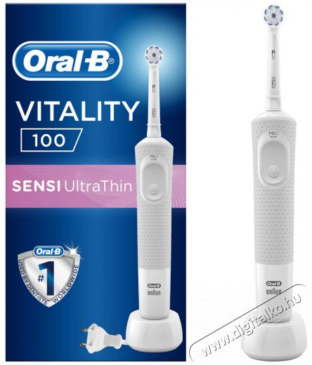 BRAUN Oral-B D100 Vitality elektromos fogkefe Sensi fejjel - kék Szépségápolás / Egészség - Száj / fog ápolás - Elektromos fogkefe - 361697