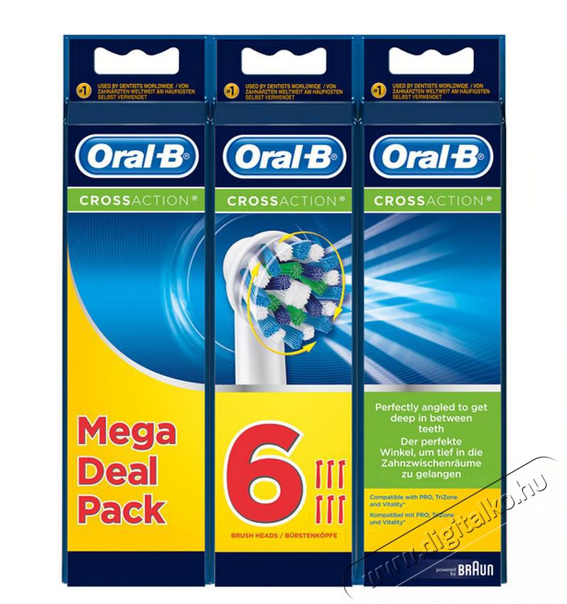 BRAUN Oral-B EB50-6 CrossAction fogkefefej - 6db Szépségápolás / Egészség - Száj / fog ápolás - Kiegészítő - 361702