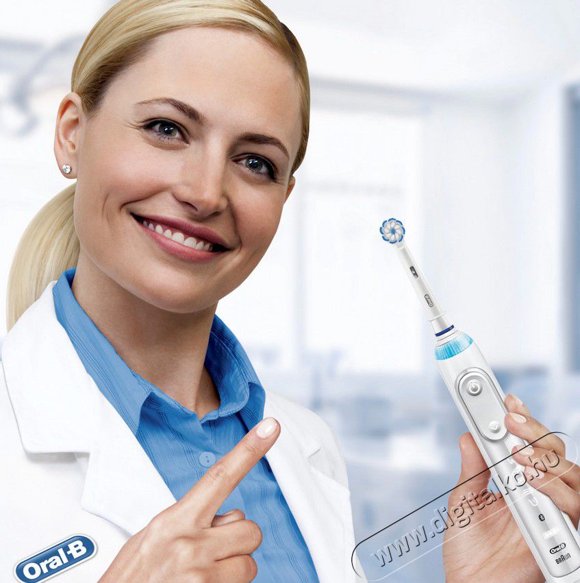 BRAUN Oral-B Genius X Sensi fejjel premium elektromos fogkefe - fehér + pótfej tartóval Szépségápolás / Egészség - Száj / fog ápolás - Elektromos fogkefe - 361703